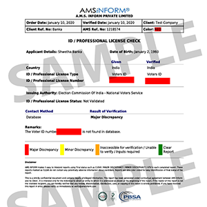 AMS Sample Reports | Background Checks | Employment | Educational Reports -  AMS Inform