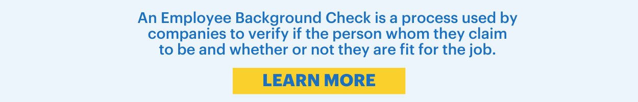 An Employee Background Check