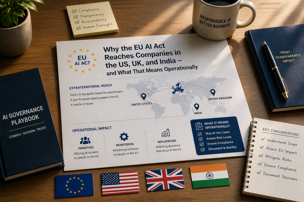 Why the EU AI Act Reaches Companies in the US, UK, and India — and What That Means Operationally